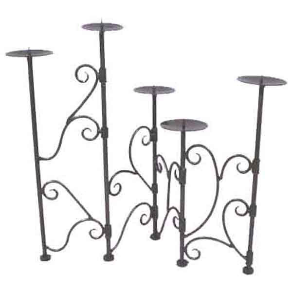 Rk 331012 Wrought Iron Candle Holder Vinita Impex