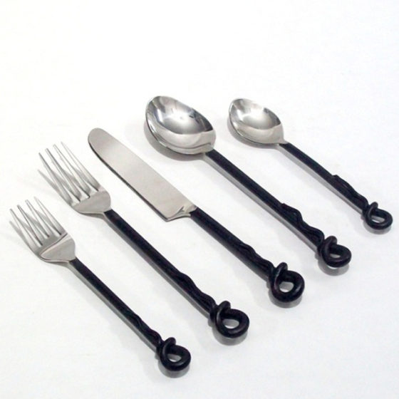 Vic753 Forged Knot Cutlery Flatware Set Vinita Impex 0254