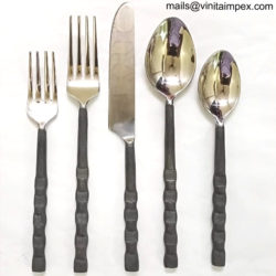 VIC – 24691 Brass Bamboo Cutlery - Vinita Impex